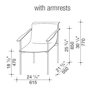Ombra Chair Dimensions
