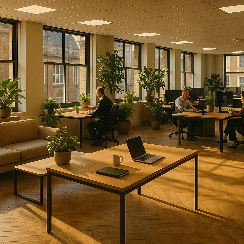 Well-managed workplace environment reflecting high-quality facilities management standards