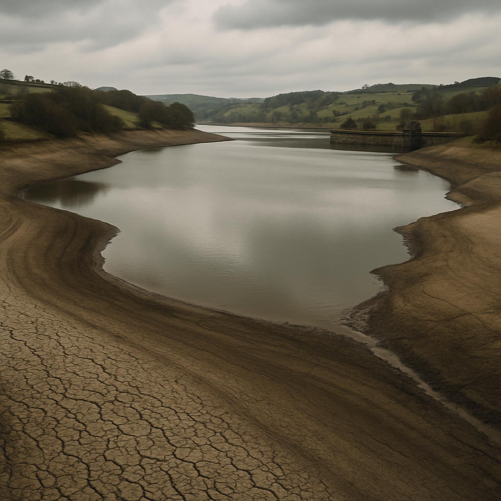 Low reservoir water levels in England illustrating the global water crisis investment challenge in 2026