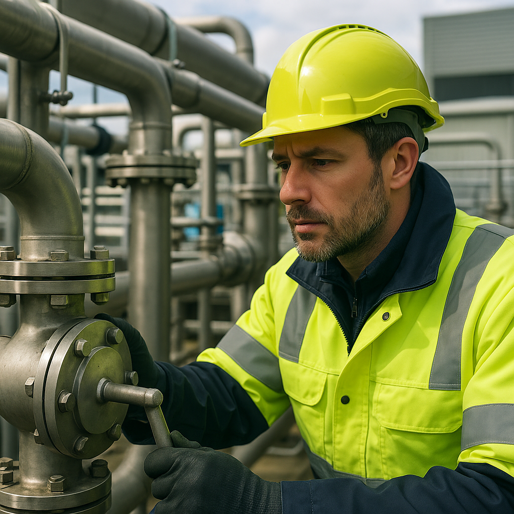 Water infrastructure engineer at a UK treatment facility central to global water crisis investment decisions