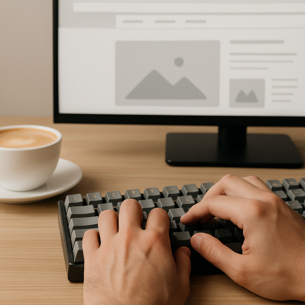Professional building a personal website as part of a personal branding AI age 2026 strategy