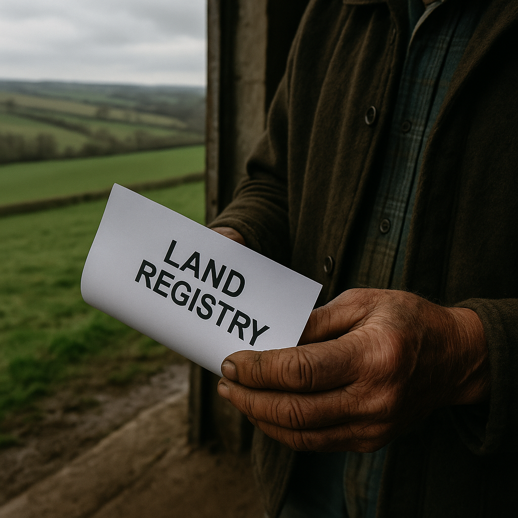 Farmer reviewing land documents in light of inheritance tax changes UK 2025 2026 affecting agricultural property relief